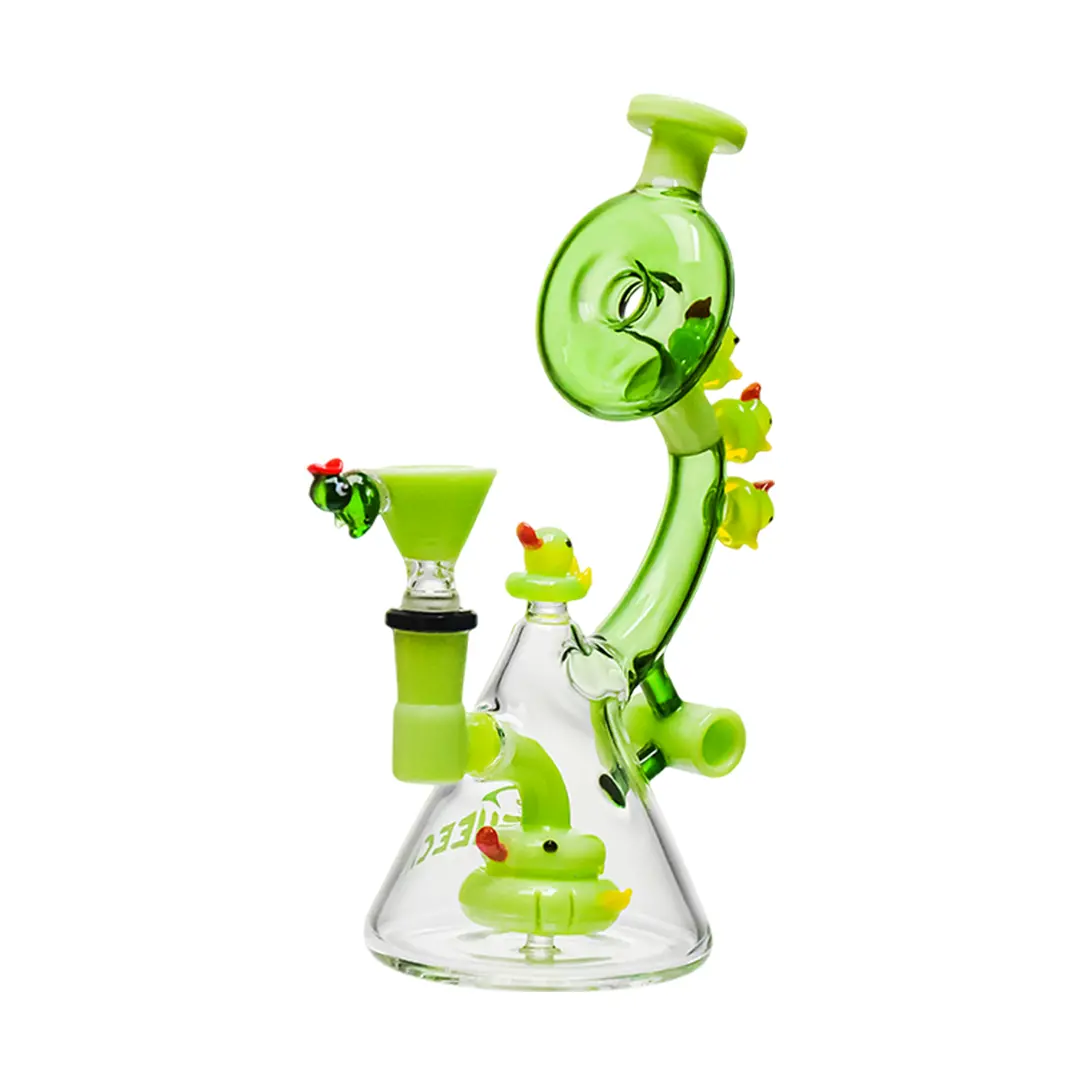 Cheech Glass 8.5" The Ducks On The Ring Water Pipe 3