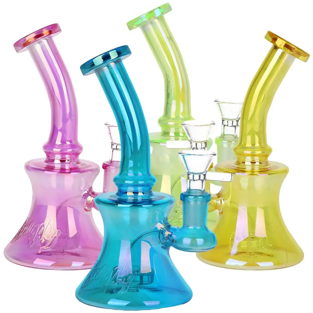Dogg Lbs Everyday Electroplated Glass Water Pipe - 6.75" / 14Mm F / Colors Vary 1
