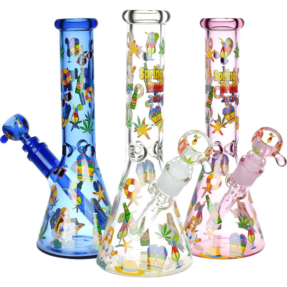 Spring Break 2024 Glass Beaker Water Pipe | 10" | 14Mm F 1