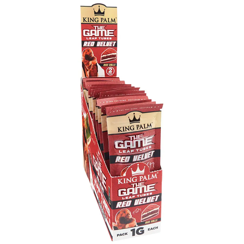 King Palm The Game Hand Rolled Leaf Mini | 2Pk | Red Velvet | 20Pc Display 1
