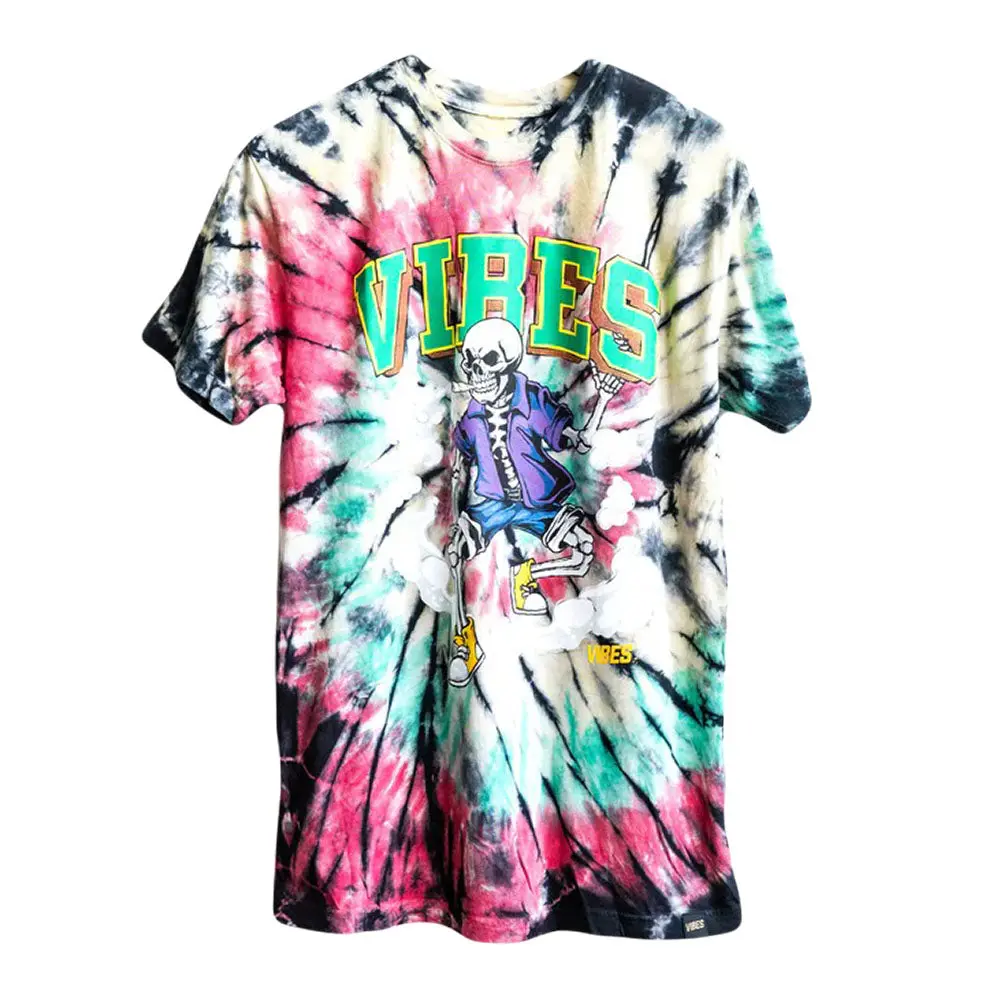 Vibes Skull & Cones Tie Dye T-Shirt 1