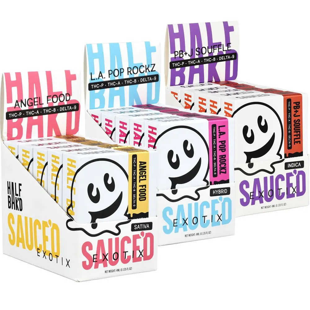 Half Bak'd Sauce'd Exotix Thca Disposable Vape | 4G | 5Ct Display 1