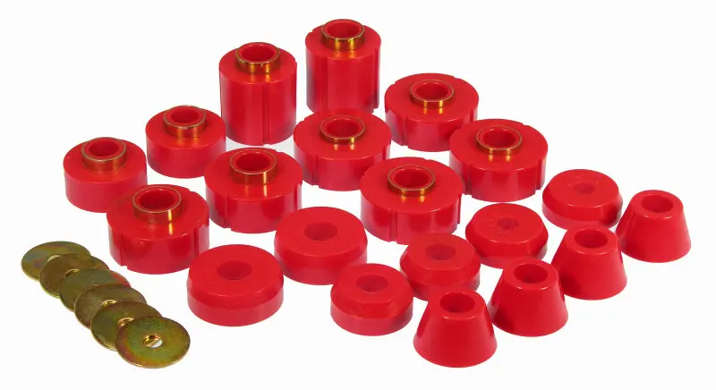 Prothane 80-96 Ford F100/350 2/4Wd Body Mount - Red 1