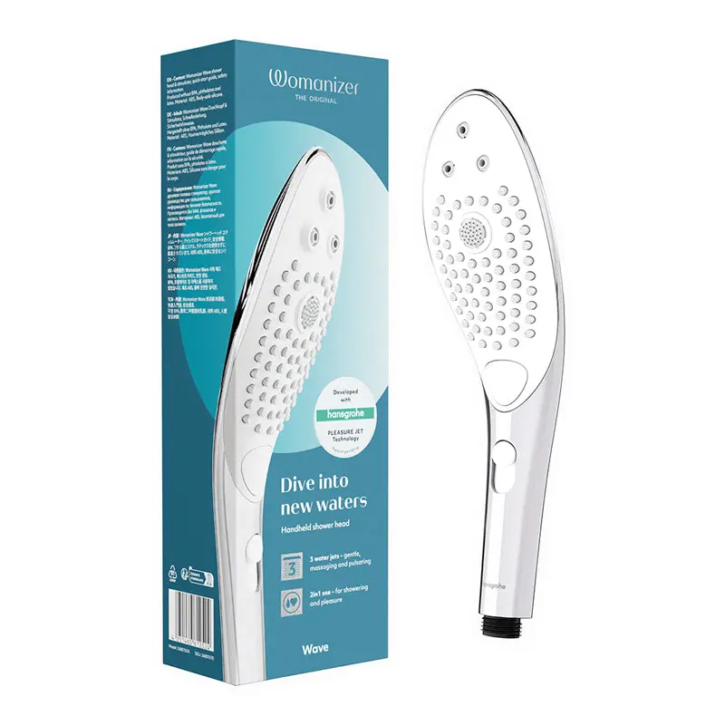 Womanizer Wave Shower Head Masturbator Chrome 1