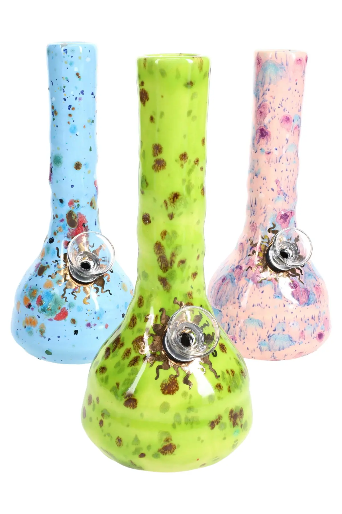 Ancient Creations 6″ Crystal Burst Ceramic Bong 1
