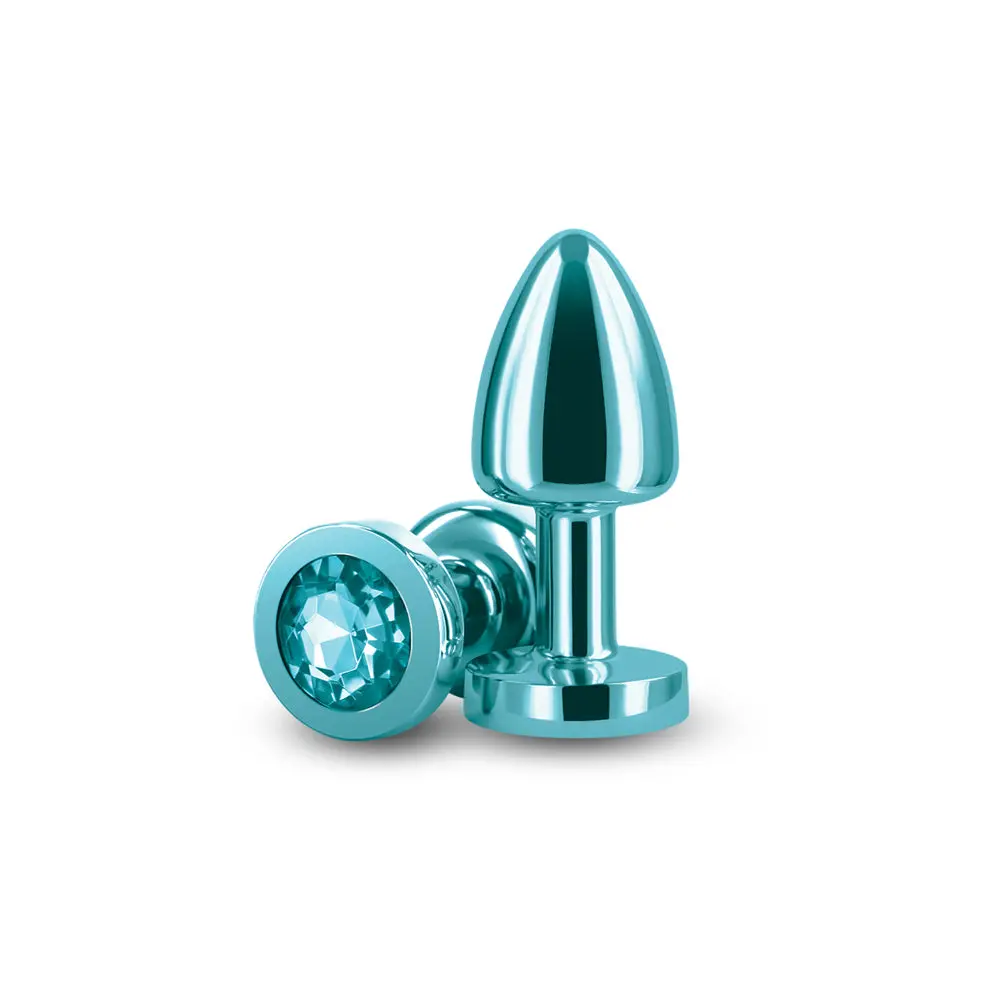 Rear Assets Petite Metal Anal Plug Teal 2