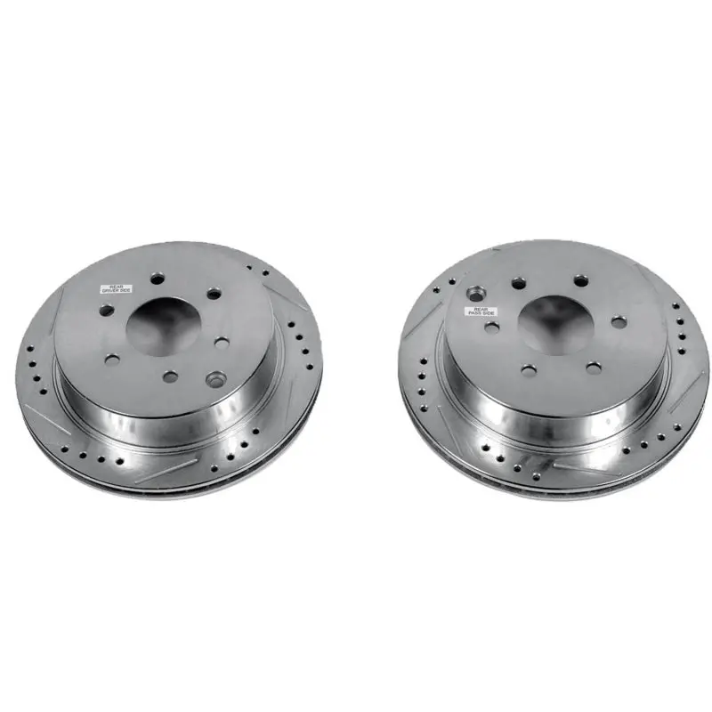 Power Stop 05-19 Nissan Frontier Rear Evolution Drilled & Slotted Rotors - Pair 1