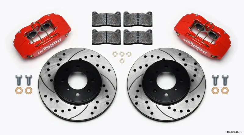 Wilwood Dpha Front Caliper & Rotor Kit Drill Red Honda / Acura W/ 262Mm Oe Rotor 1