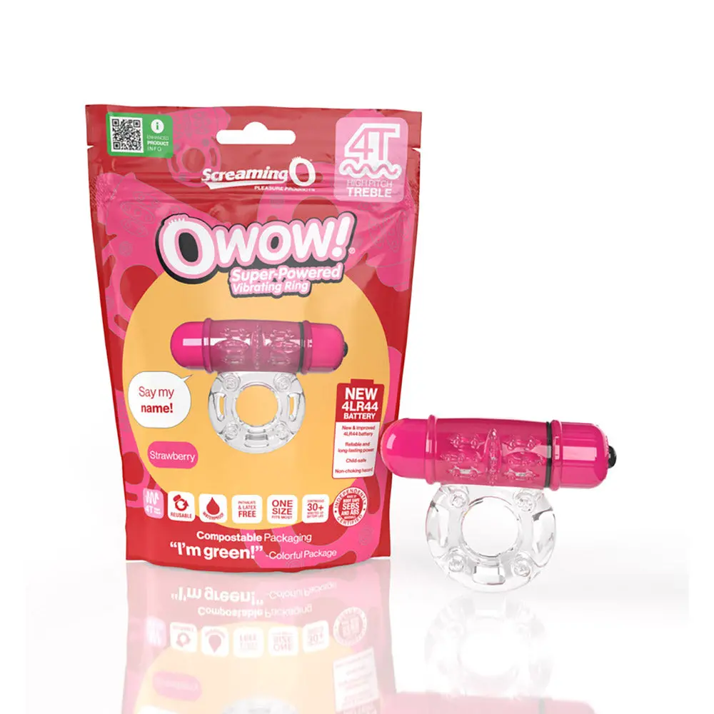 Screaming O 4T Owow Vibrating Cockring Strawberry 1
