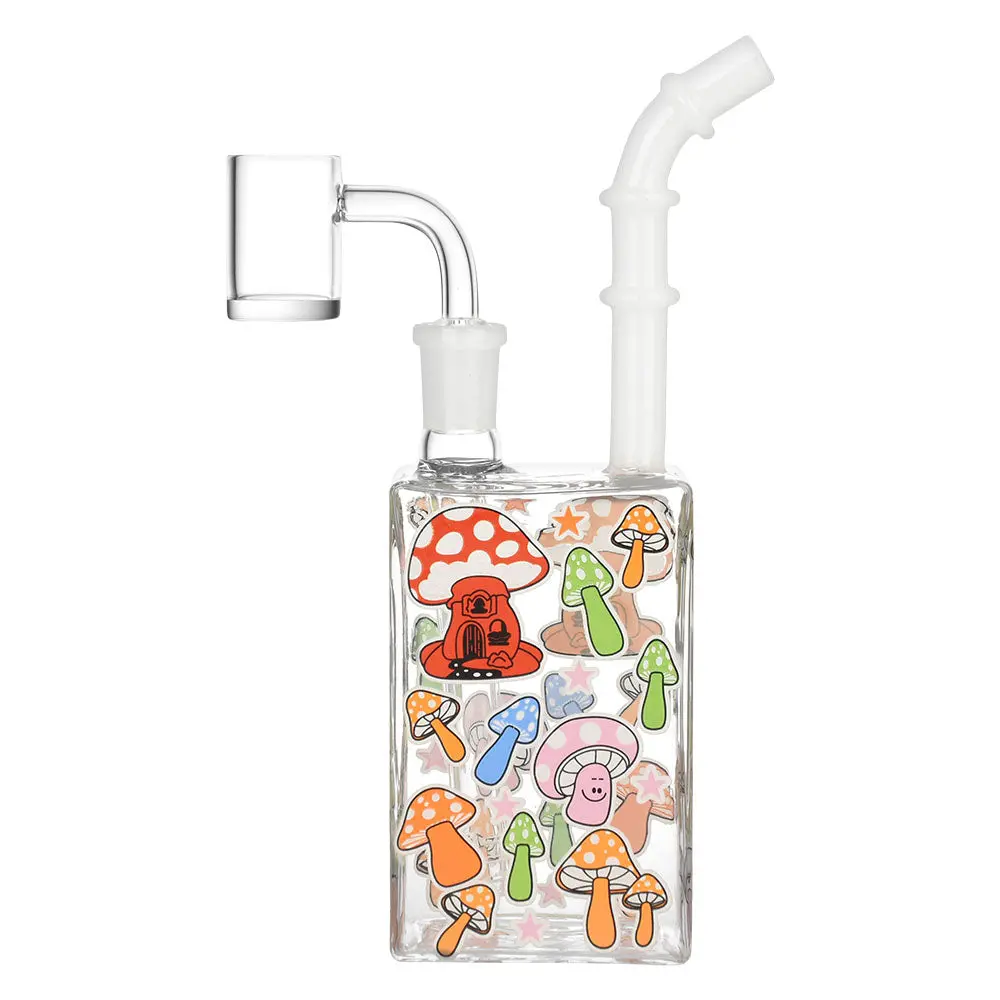 Glow Mushroom Juice Box Dab Rig - 7.5"/14Mm F 1