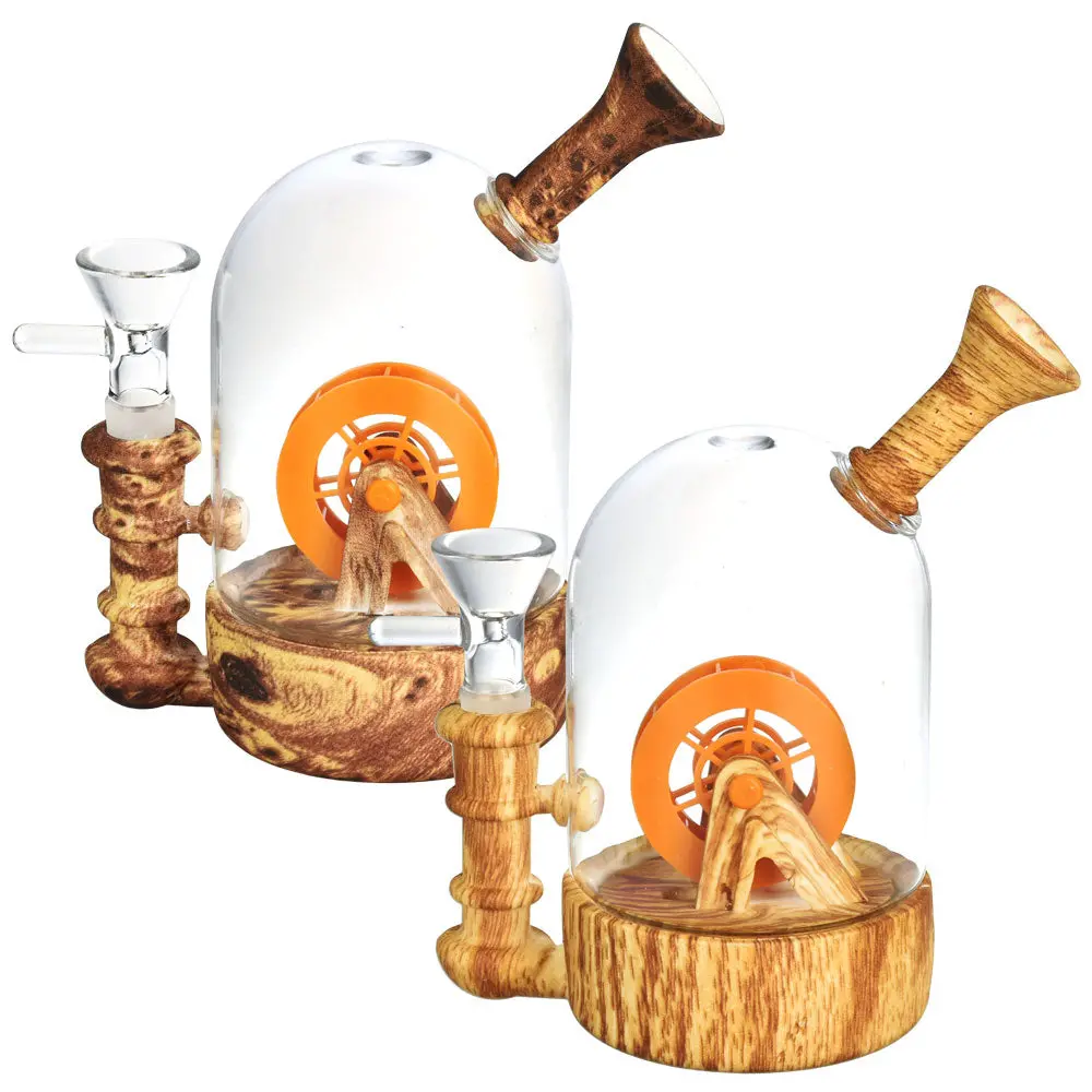 Waterwheel Bell Jar Water Pipe - 6"/14Mm F/Designs Vary 1
