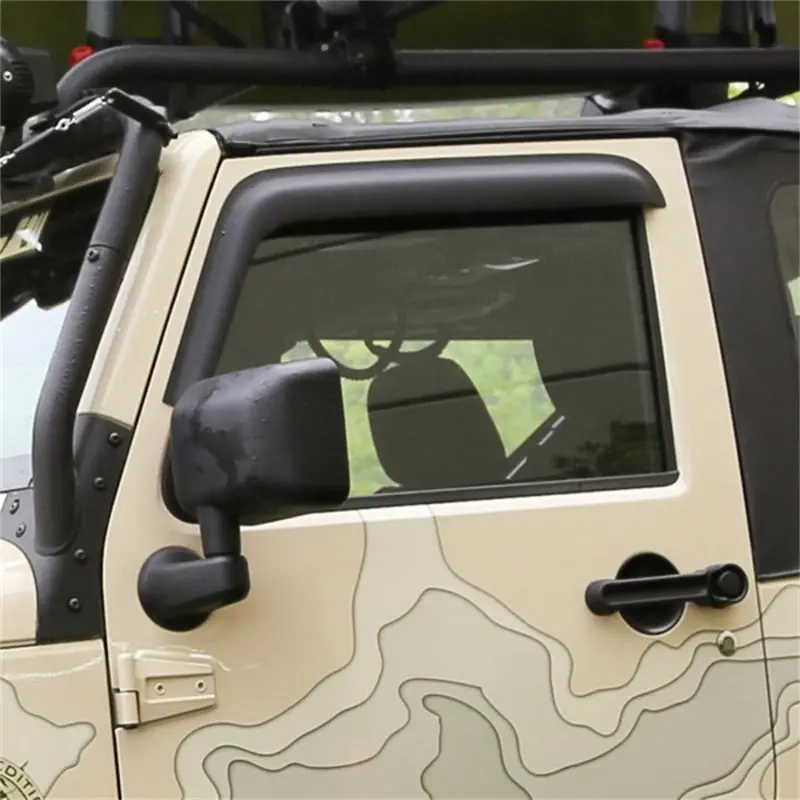 Rugged Ridge Window Visors Matte Black 07-18 2-Door Jeep Wrangler 1