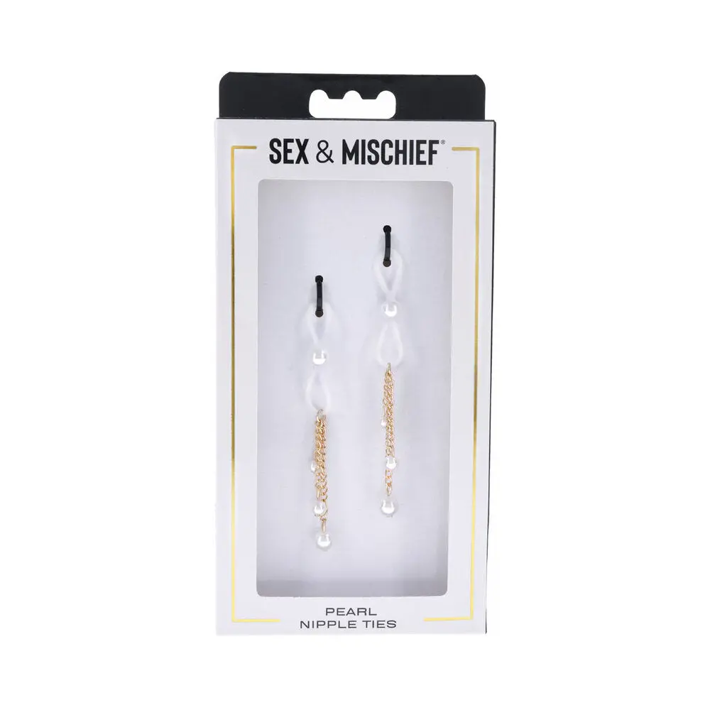 Sportsheets Sex & Mischief Pearl Nipple Ties 2
