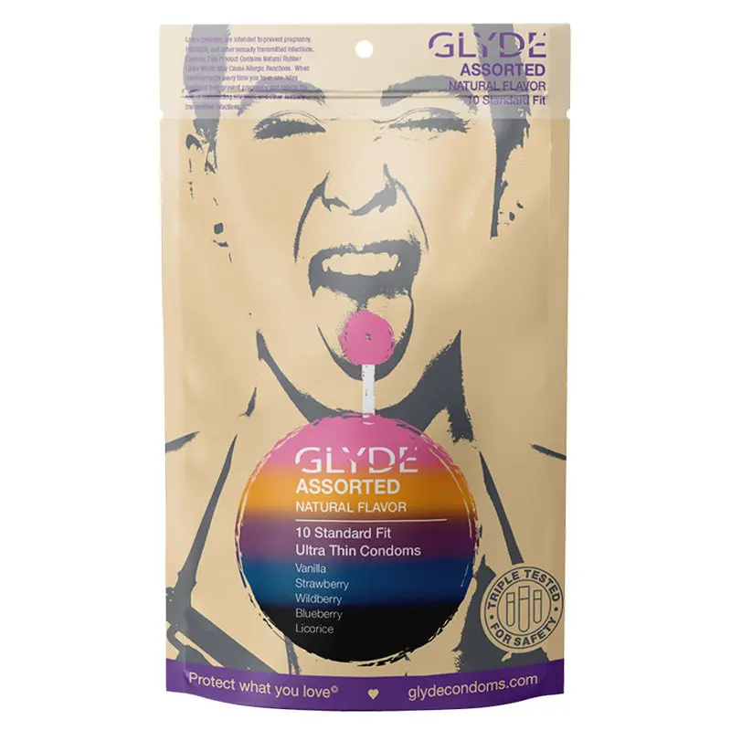 Glyde Ultra Natural Flavor Condom 10Pk Asst 1