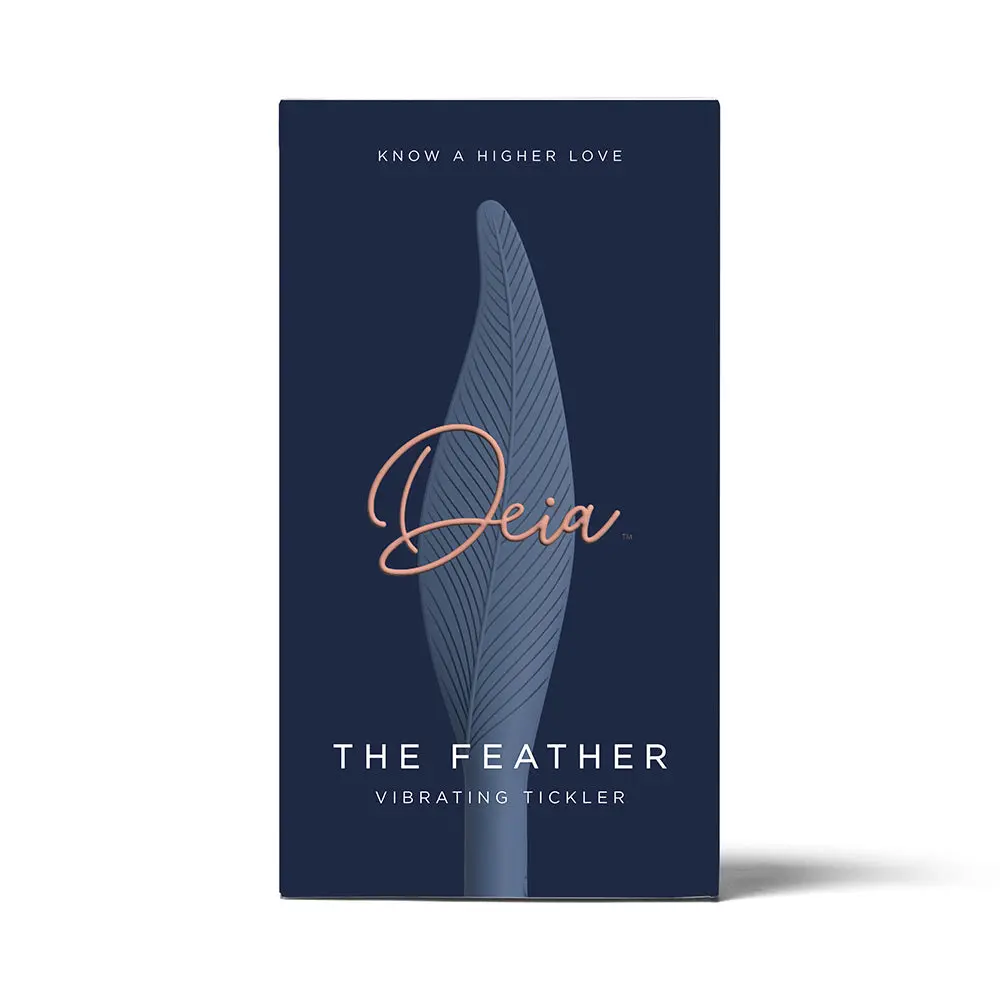 Deia The Feather Vibrating Tickler Silicone Blue 1