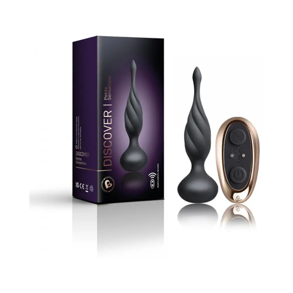 Petite Sensations Discover Silicone Anal Vibrator Black 1