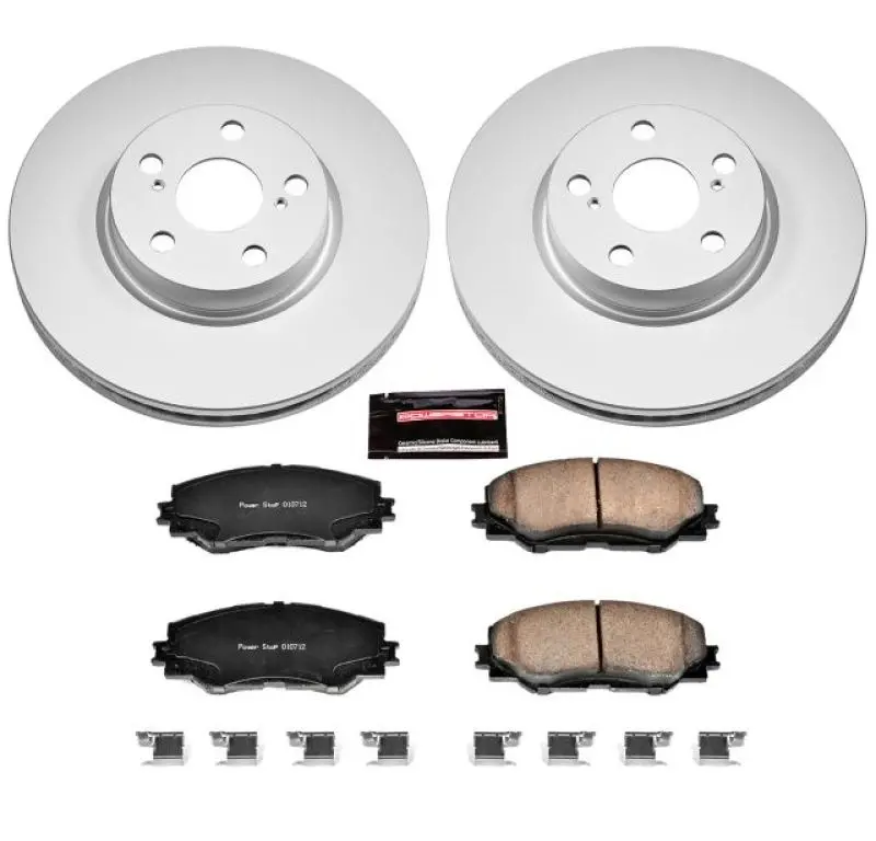 Power Stop 09-10 Pontiac Vibe Front Z17 Evolution Geomet Coated Brake Kit 1