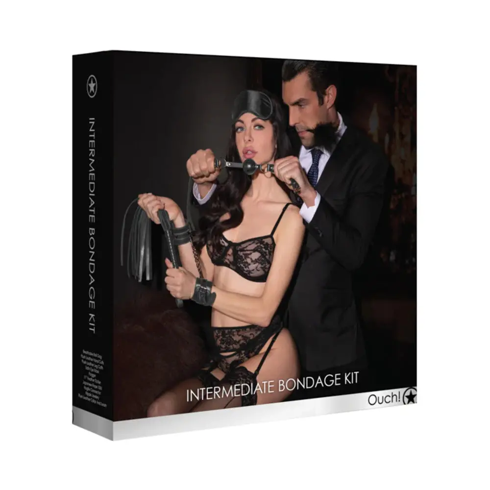 Ouch! 11-Piece Intermediate Bondage Kit Black 1