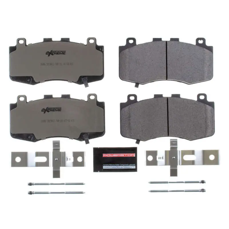 Power Stop 18-19 Jeep Grand Cherokee Front Z26 Extreme Street Brake Pads W/Hardware 1