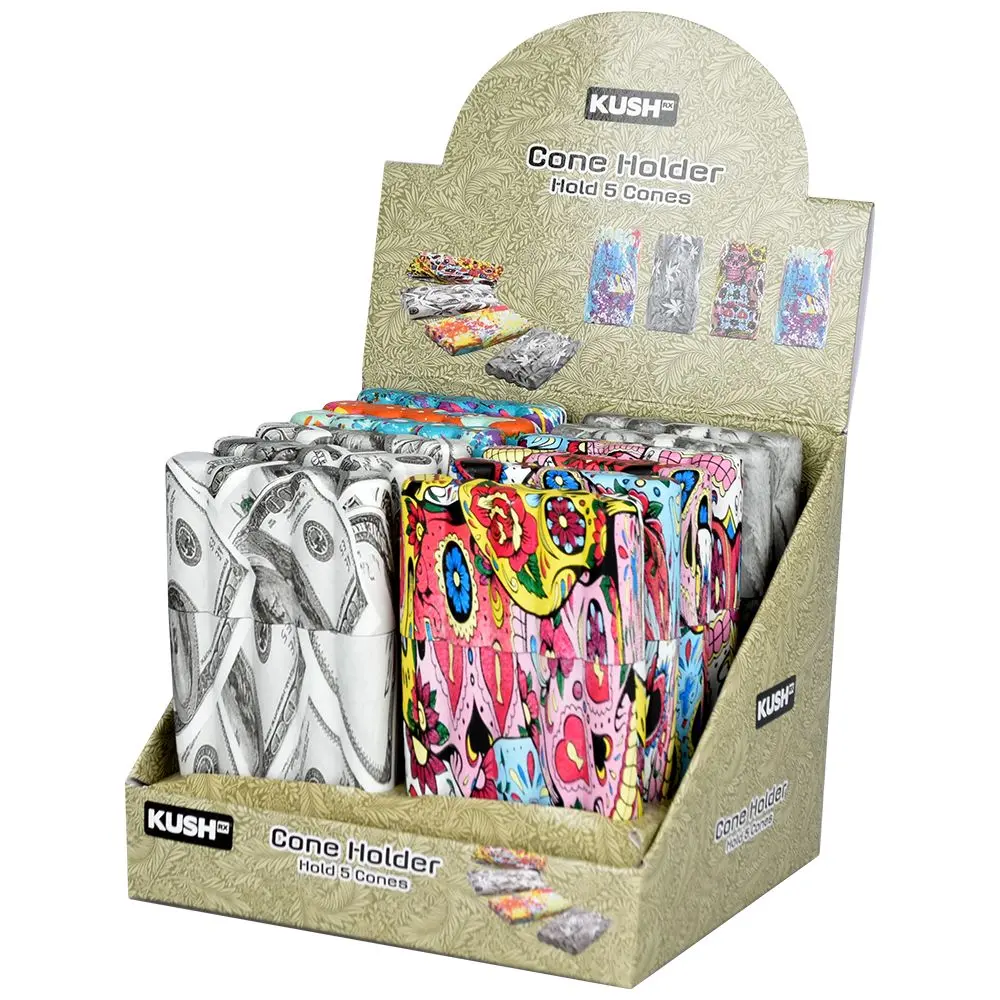 Kush Rx Printed Design Five Cone Storage Case - 12 Ct 1