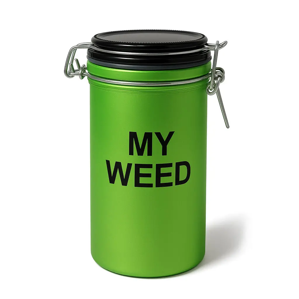 My Weed Frosted Glass Stash Jar 1