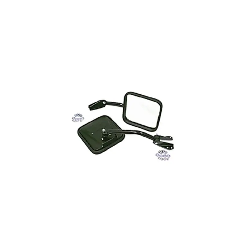 Rugged Ridge 55-86 Jeep Cj Black Side Mirrors W/ Convex Glass 1