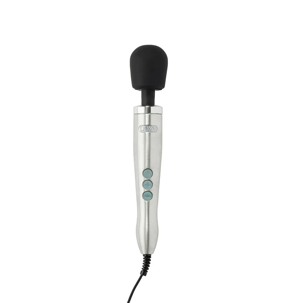 Doxy Die Cast Wand Vibrator Brushed Metal 1