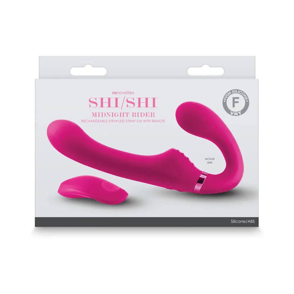 Shishi Midnight Rider Vibrating Strapless Strap-On Pink 1