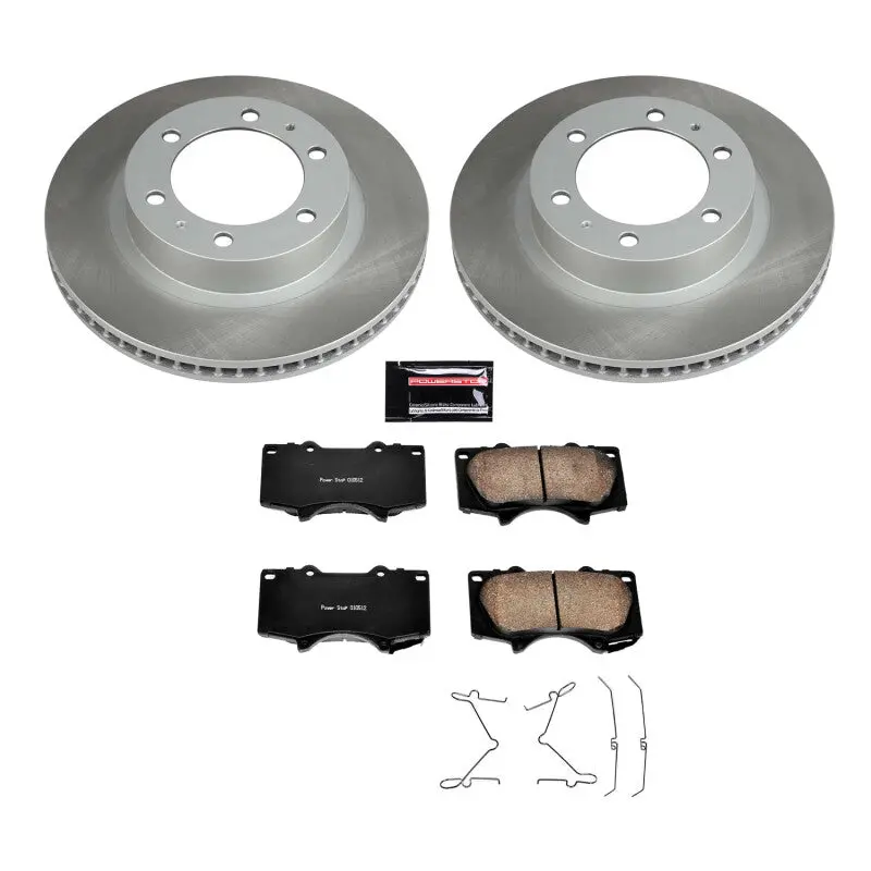 Power Stop 05-22 Toyota Tacoma Front Semi-Coated Rotor Kit 1