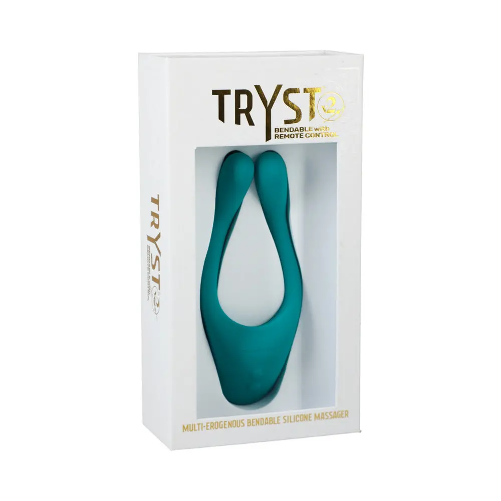 Tryst V2 Bendable Multi Erogenous Zone Massager With Remote Teal 1