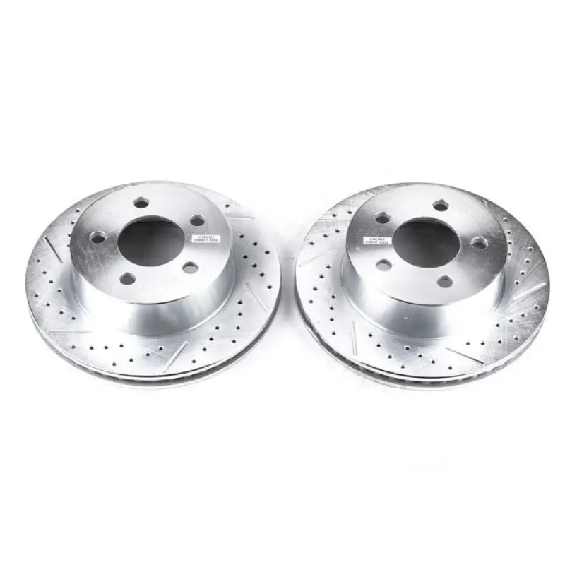 Power Stop 99-01 Jeep Cherokee Front Evolution Drilled & Slotted Rotors - Pair 1