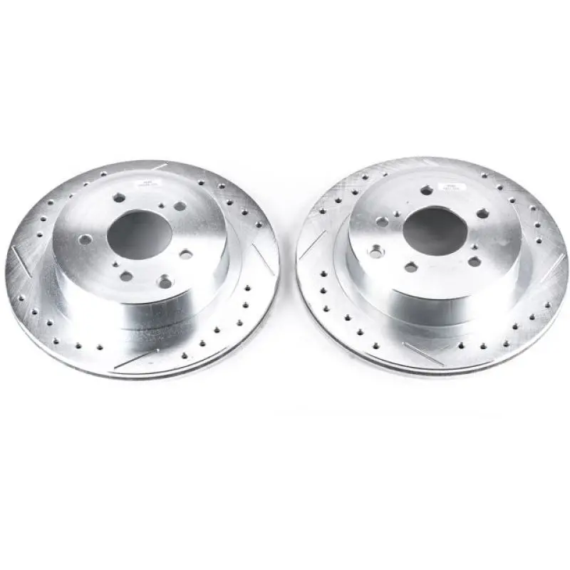 Power Stop 89-96 Nissan 300Zx Rear Evolution Drilled & Slotted Rotors - Pair 1