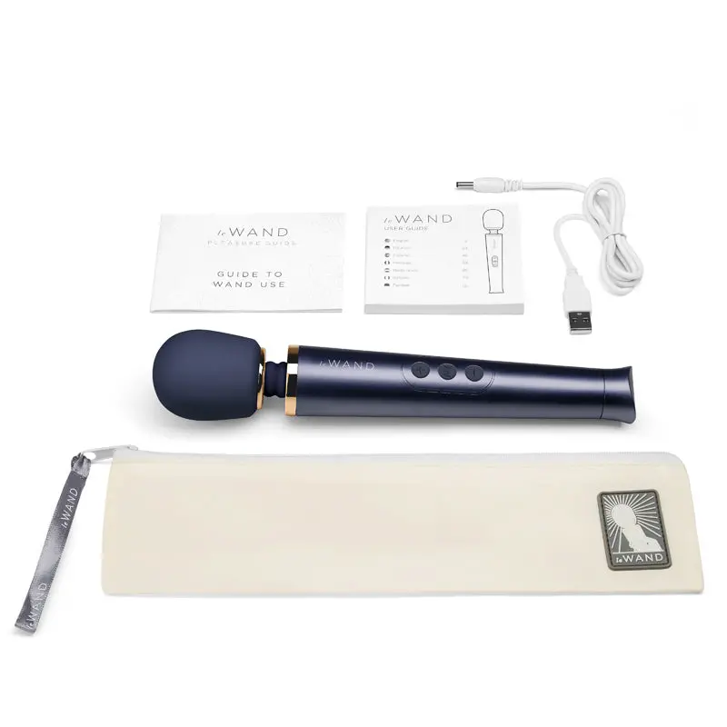 Le Wand Petite Rechargeable Vibrating Massager Navy 1