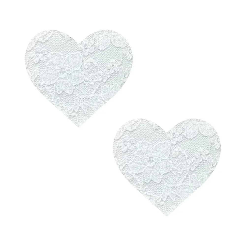 Neva Nude Pasty Heart Lace White 1