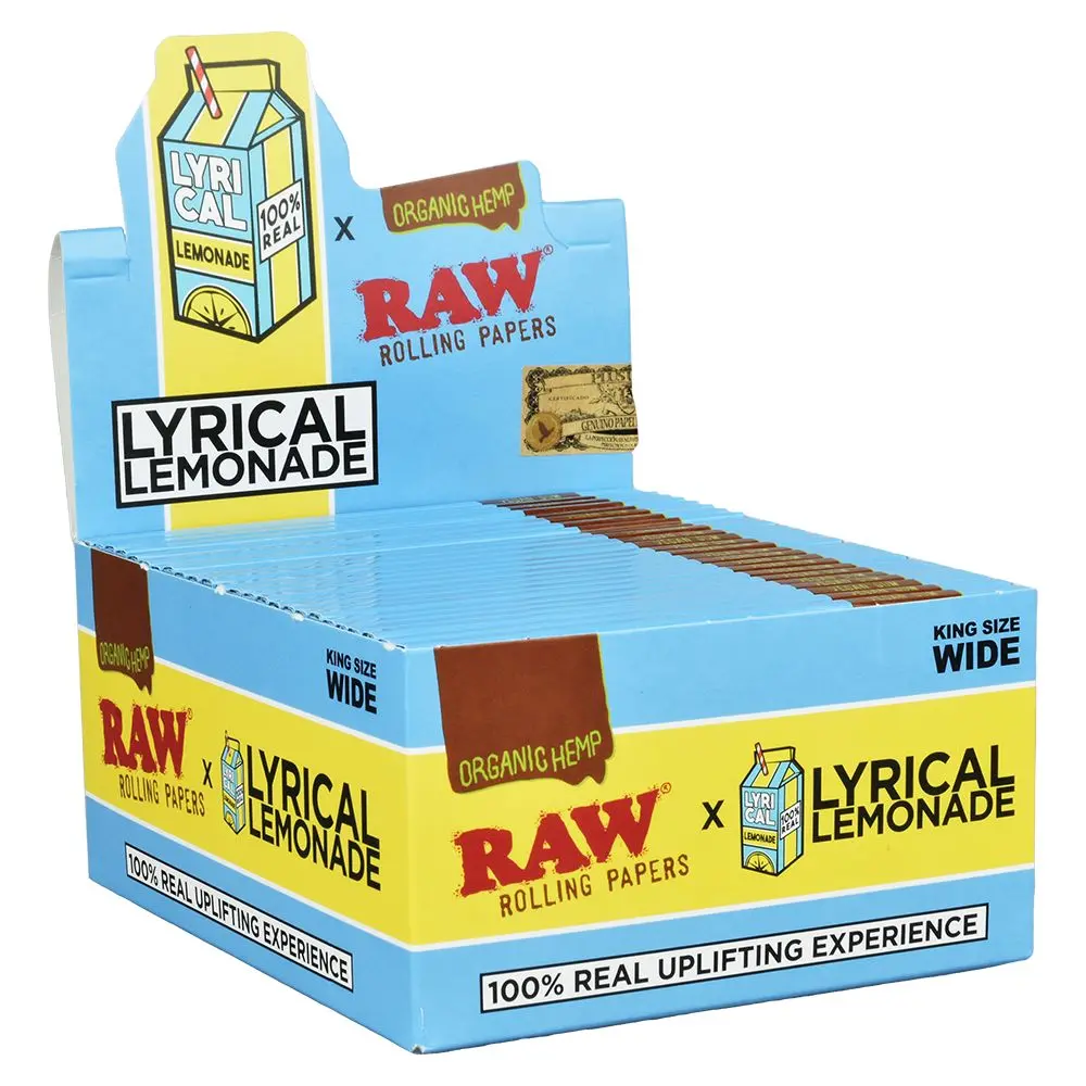 Raw X Lyrical Lemonade Rolling Papers - Hemp / 32Pc / 50Ct 1