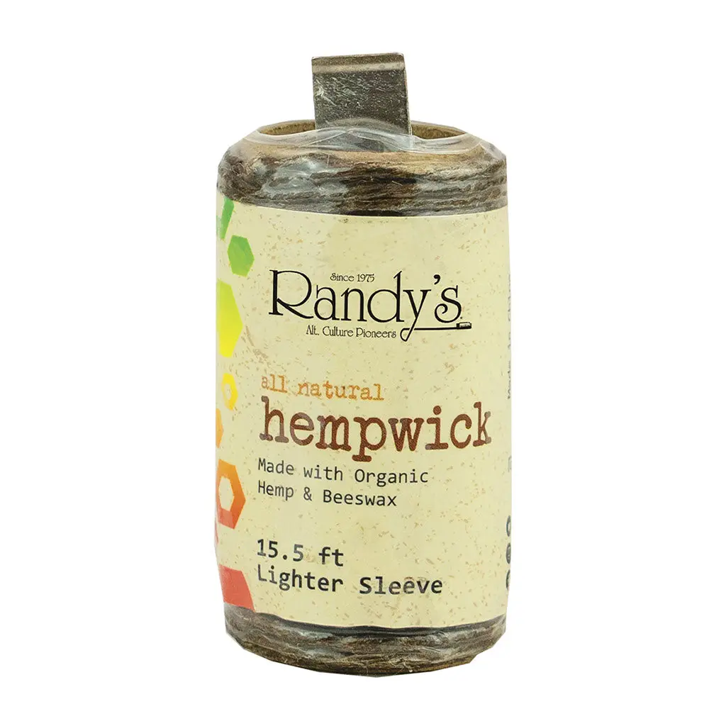 Randy's Hemp Wick With Lighter Holder - 15.5Ft (All Natural) 1