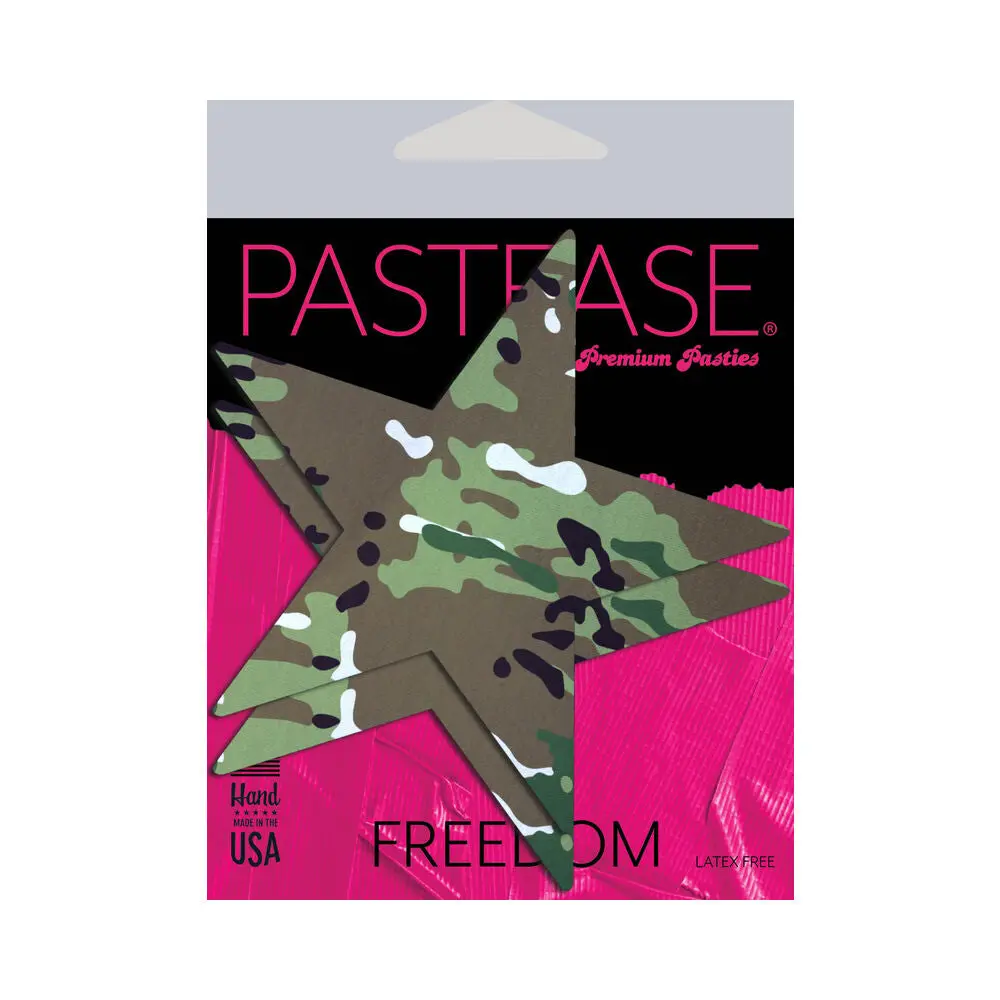 Pastease Nautical Star: Military Multi-Cam Camoflauge Nipple Pasties 1
