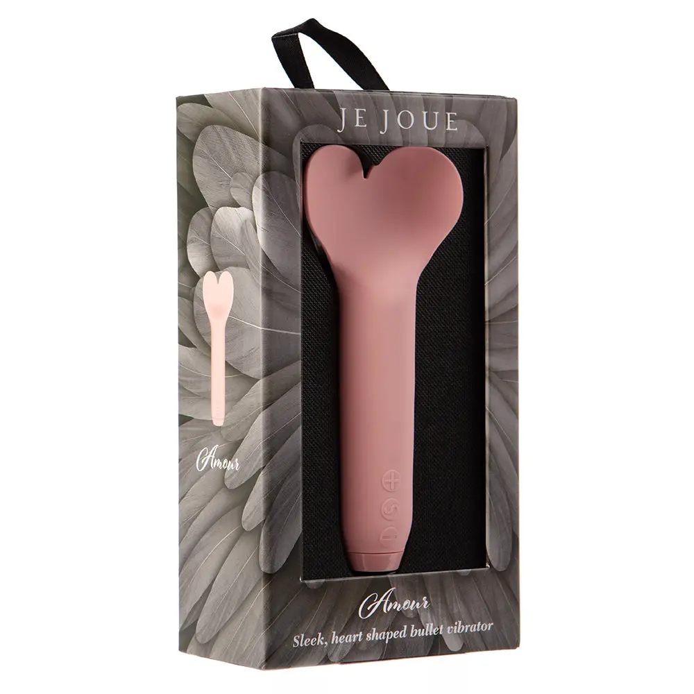 Je Joue Amour Rechargeable Silicone Heart-Shaped Fluttering Tip Bullet Vibrator Pale Rosette 1