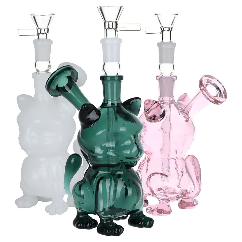 Purr-Haps It's A Cat Glass Water Pipe - 6" / 14Mm F 1