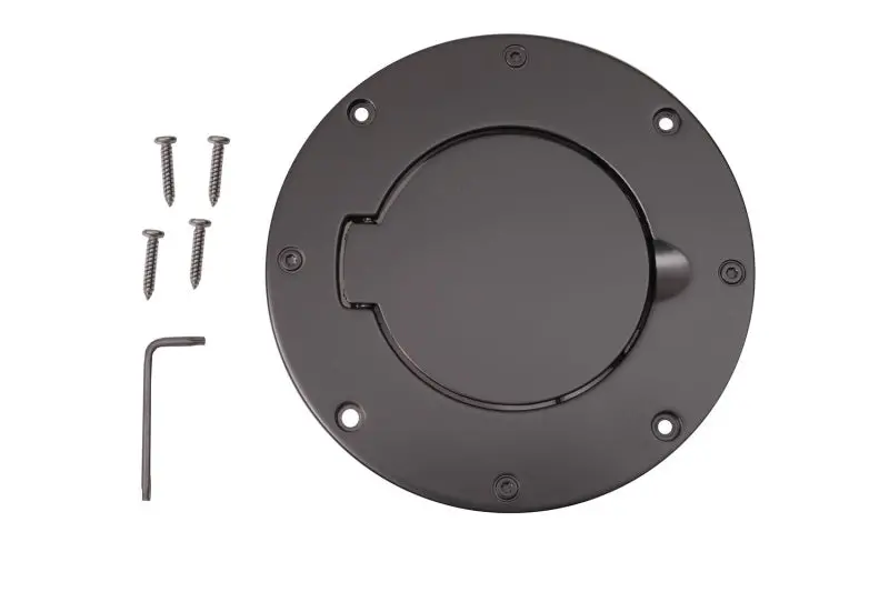 Rugged Ridge Non-Locking Gas Cap Door Black 97-06 Jeep Wrangler 1