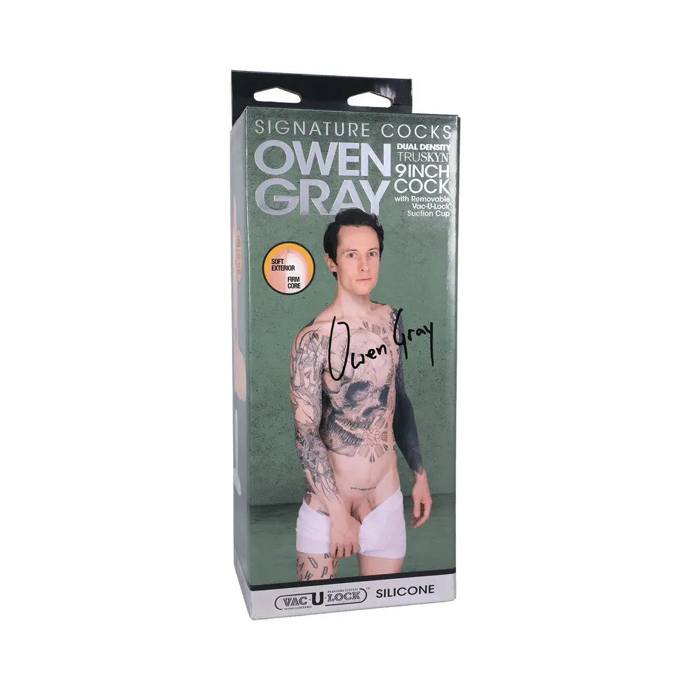 Signature Cocks Owen Gray 9 In. Truskyn Silicone Dildo With Vac-U-Lock Suction Cup 1