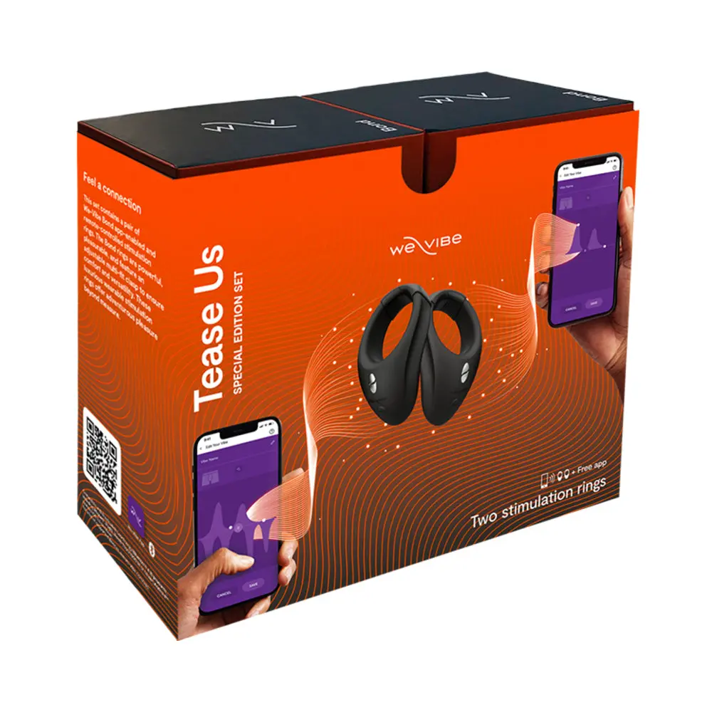 We-Vibe Tease Us Special Edition Wearable Stimulation Ring Set (Bond & Bond) Black 1