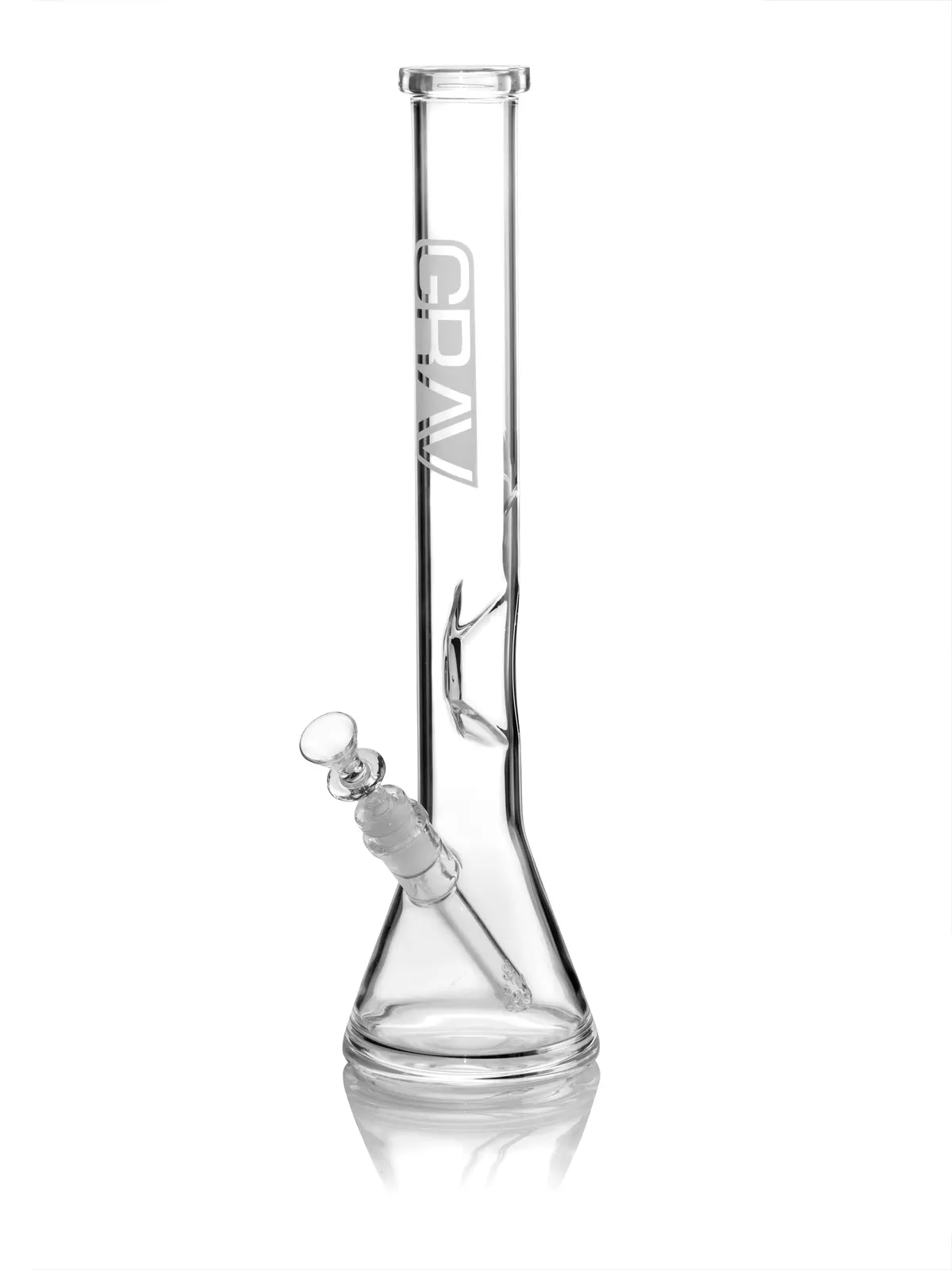 Grav® Large, Clear Beaker Base Water Pipe 1