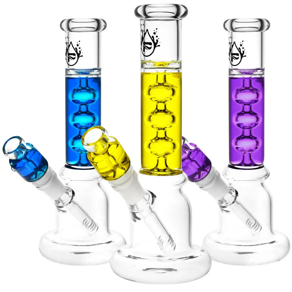 Pulsar Frost Bubbles Glycerin Water Pipe -9.75"/14Mm F/Clrs Vary 1