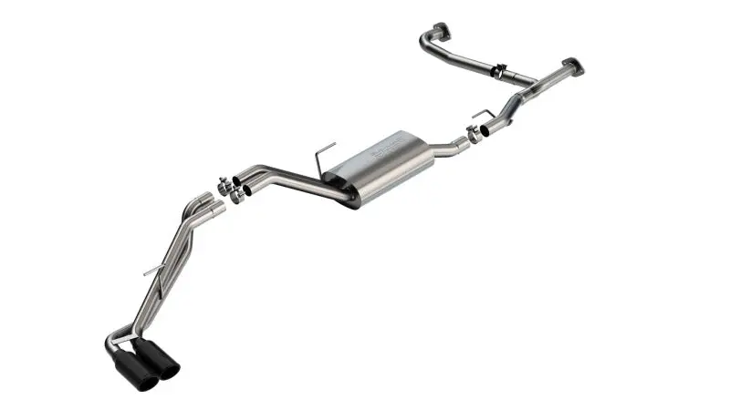 Borla 22-23 Nissan Frontier 3.8L V6 2Wd/4Wd At S-Type Catback Exhaust - Black Chrome Tips 1