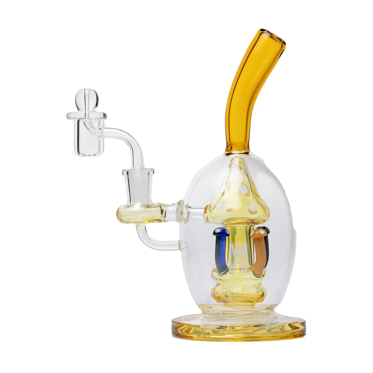 Human Grade Mushroom Globe Glass Rig 3