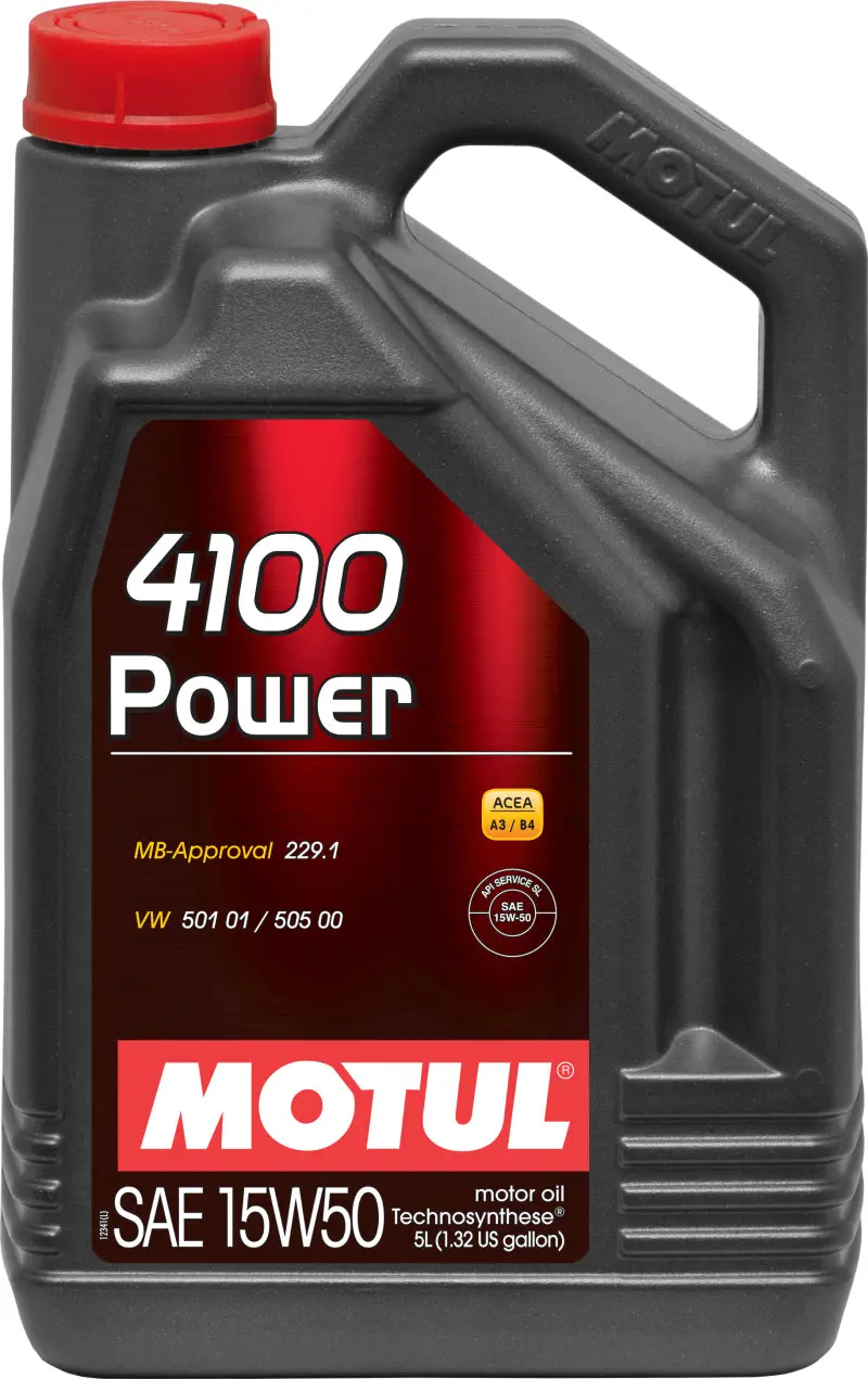 Motul 5L Engine Oil 4100 Power 15W50 - Vw 505 00 501 01 - Mb 229.1 1