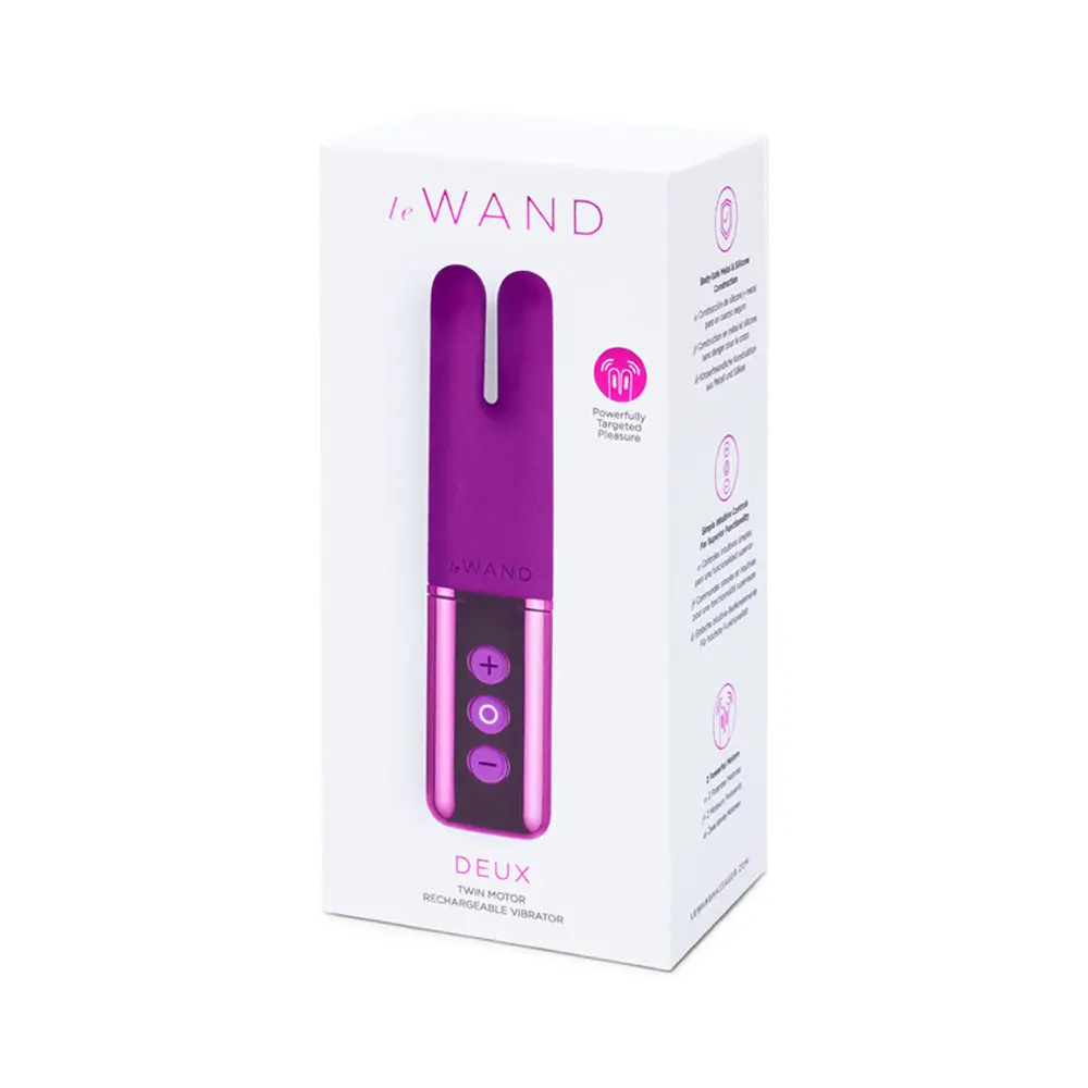 Le Wand Chrome Deux Rechargeable Silicone Mini Vibrator Dark Cherry 1