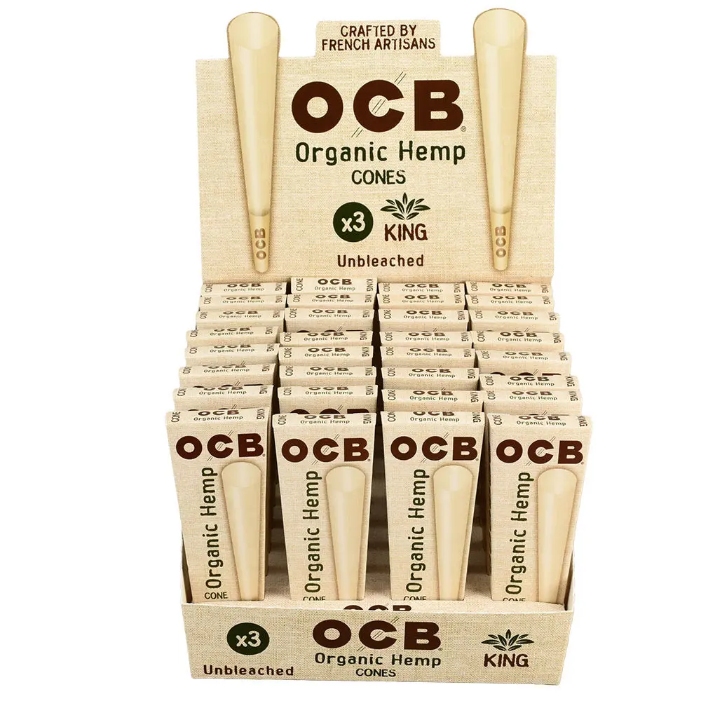Ocb Organic Hemp Cones | 32Pk Display 1