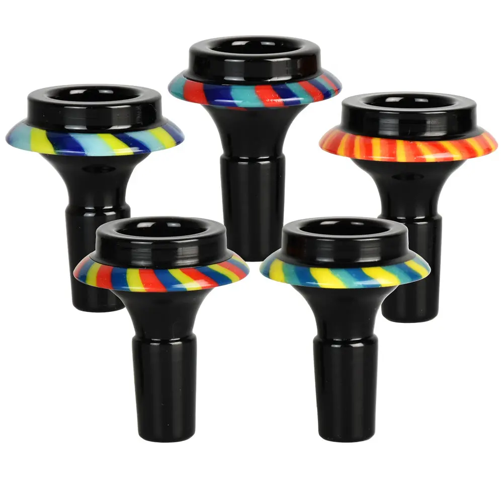 Color Stripe Ufo Herb Slide -14Mm M/ 5Pcs 1
